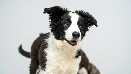 Fototapeta premium Playful puppy, black and white