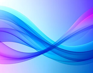 Fototapeta premium Abstract wavy lines in blue and purple