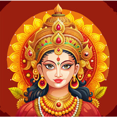 Durga Puja Celebration with Traditional Attire and Festive Spirit Art & Illustration
