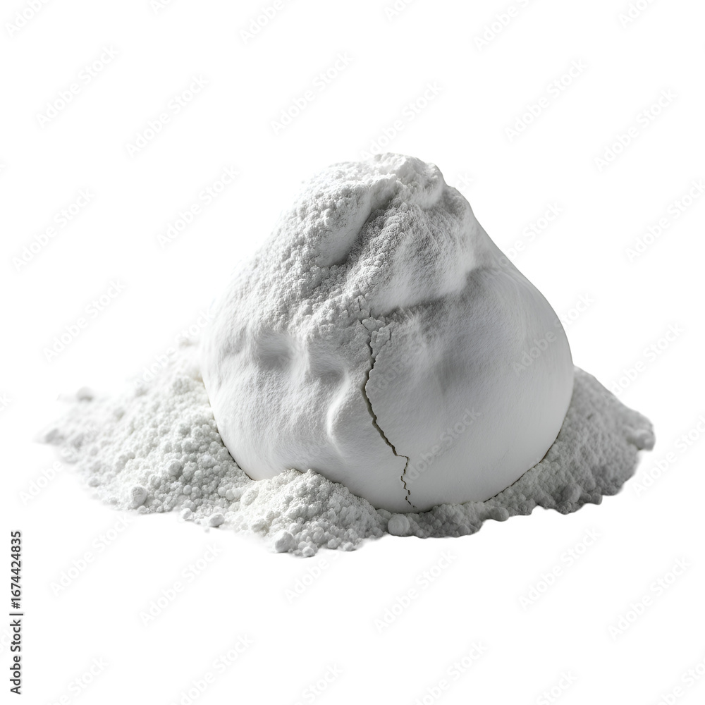 Poster creating a powder texture with transparent background
