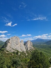 mountain landscape with blue sky