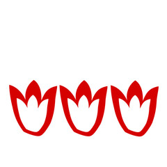 red heart on white background