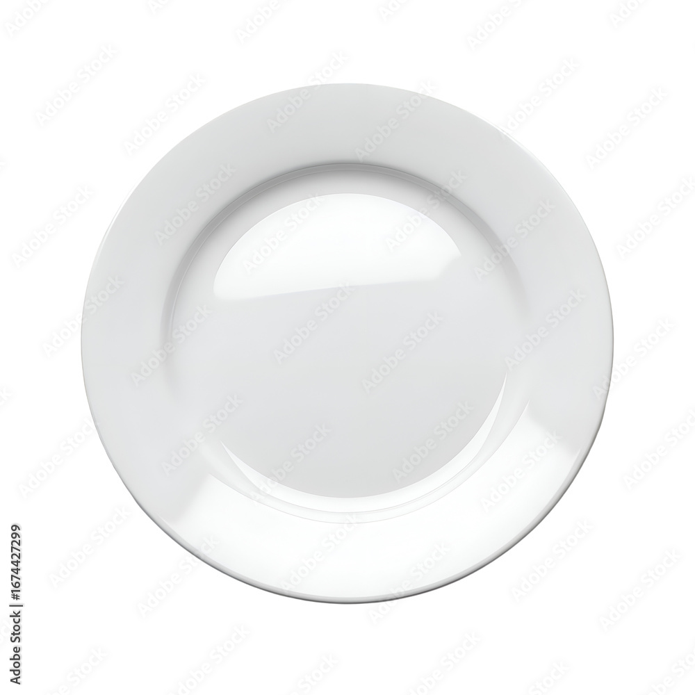Poster create stunning designs with a white plate mockup, featuring transparent background for easy editing