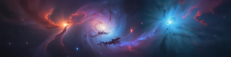Subtle swirling nebula effect, deep blue hues, swirl, organic, smooth
