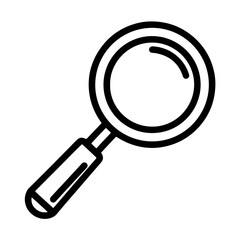 This a vector Magnifying glass icon/LOGO, which is used on any Scientific work or any Branded T-shirts or Sports Jersey or Tank top logo etc.