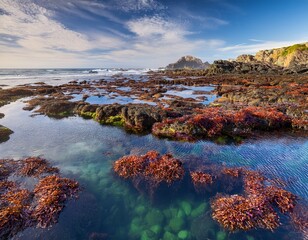 tide pool exploration on rugged coastlines unique marine life in tide pools discovering micro landscapes in tidal zones fascinating tide pool ecosystems and habitats