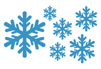 Set of Snowflakes icons, blue Snowflakes icons, Snowflake winter. Snowflakes icons vector collection