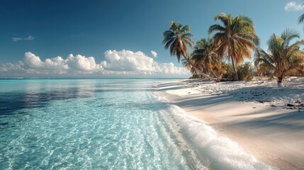Tropical beach paradise with crystal-clear water (1)