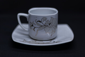 Smooth and glossy finish on the teacup and saucer.