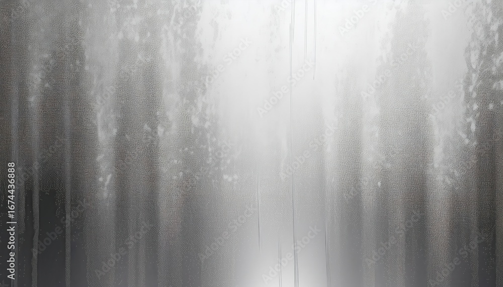 Poster silver condensation streaks on glass surface with vertical drip pattern and frosted gradient perfect