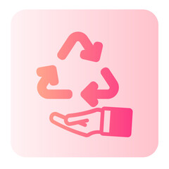 recycling gradient icon