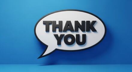 Express sincere gratitude with this bold "Thank You" speech bubble, perfect for any business or personal message.