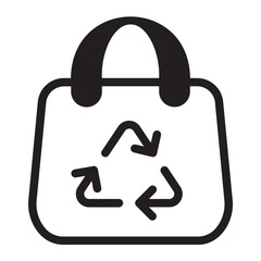 bag glyph icon