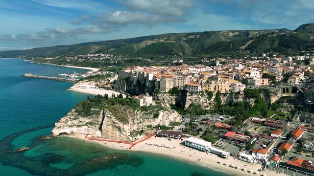 Flying towards Tropea
