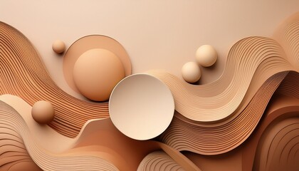 fondo abstracto con formas organicas en tonos tierra