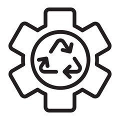 sustainability line icon