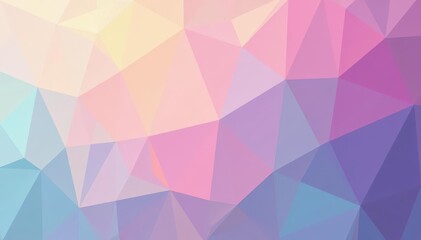 Abstract pastel triangle mosaic background with soft color gradients , soft, graphics
