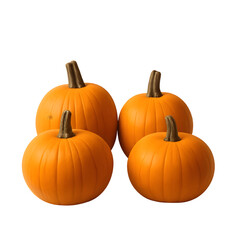 Obraz premium Simple Pumpkins PNG File – Realistic Autumn Harvest Pumpkins – Isolated on Transparent Background PNG for Fall, Halloween & Thanksgiving Design