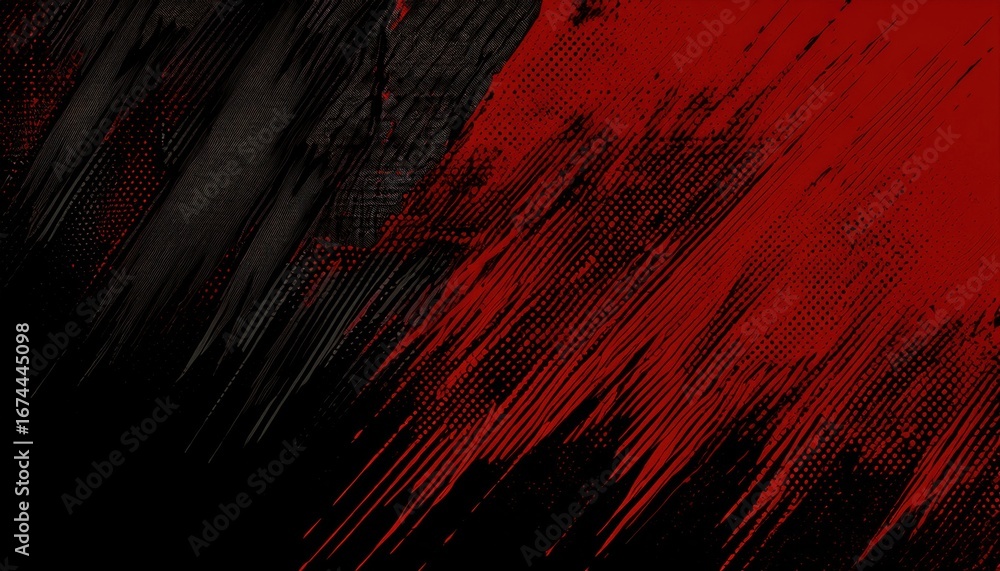 Aufkleber dramatic red diagonal speed line texture with halftone comic pattern for dynamic background or inten