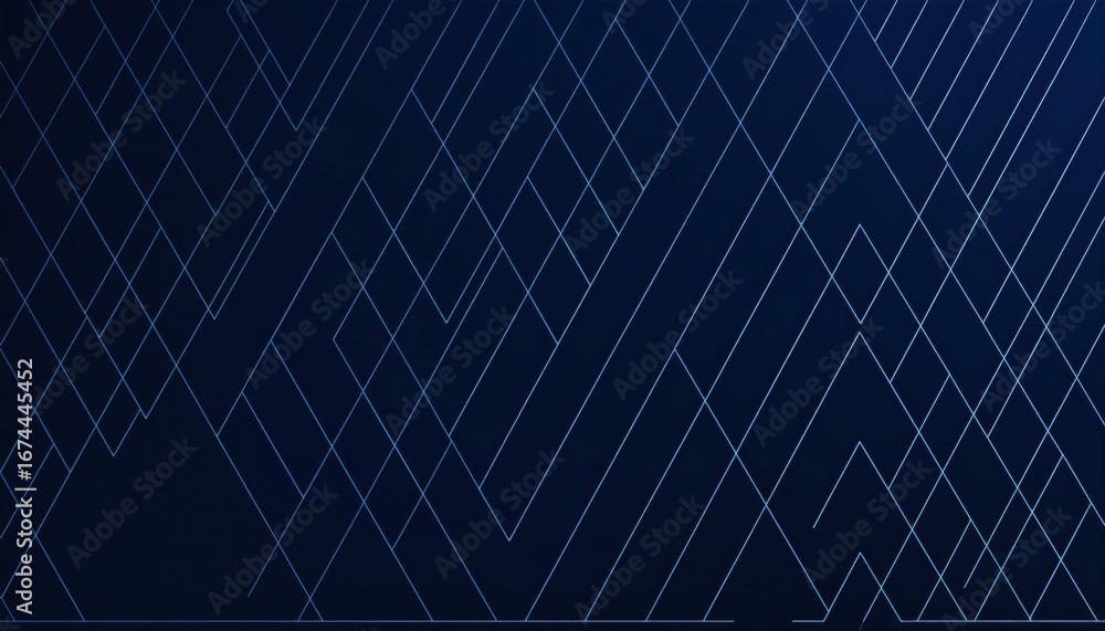 Poster abstract navy blue digital line grid with overlapping transparent rectangles creating modern geometr