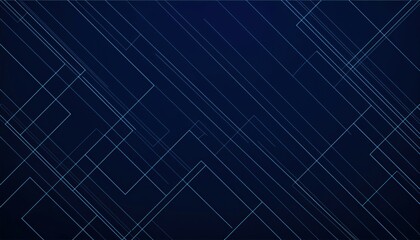 abstract navy blue digital line grid with overlapping transparent rectangles creating modern geometric background for technology or corporate design