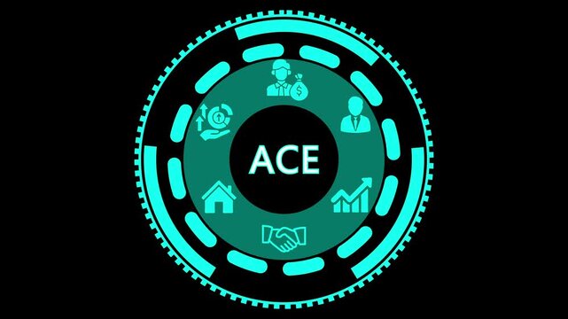 A E C Business Concepts Infographic Animated Circle Financial Growth Investment Strategy Real Estate Deal Partnership Success Corporate Presentation Marketing Visuals