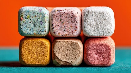 Fototapeta premium Close-up of colorful chalk pieces