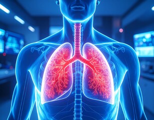 3D anatomical model of the human lungs