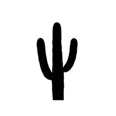 Obraz premium Silhouette of a cactus plant isolated on transparent background