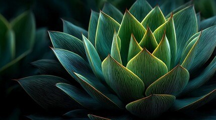 Close up of agave leaf texture with sharp edges and natural green shades highlighting organic plant design ideal for wellness or sustainable living visuals