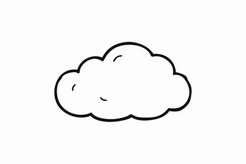 Obraz premium A vector illustration of a communication cloud speech bubble icon in the sky