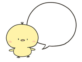 ヒヨコと吹き出し