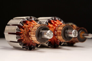 Rotors of electric motors from small household appliances