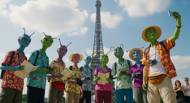 extraterrestres en visites &agrave; Paris
