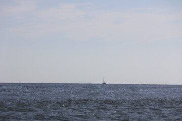 A view of the Delaware Bay from Cape May New Jersey on a clear Summer Day.