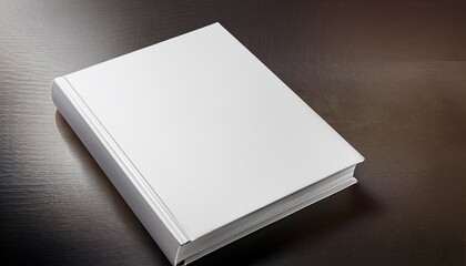 Fototapeta premium minimalist empty white book cover ideal for mockups presentations and design projects clean and simple layout for creative purposes transparent background