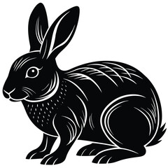 A fun vector illustration of a cute baby bunny with pink ears for a happy Easter holiday