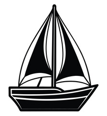 Sailing vessel silhouettes travel across the sea