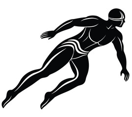 Obraz premium Black vector silhouette of a jumping horse with an athlete riding it, an artistic illustration for sports enthusiasts