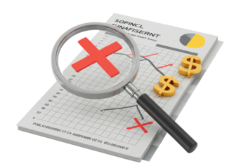 Isolated chart analysis indicates financial crisis and failure of business strategy