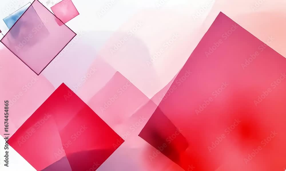 Poster dynamic abstract geometric background with overlapping translucent squares and rectangles in vibrant
