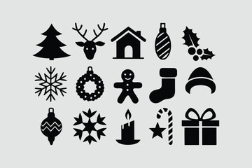 christmas icon set