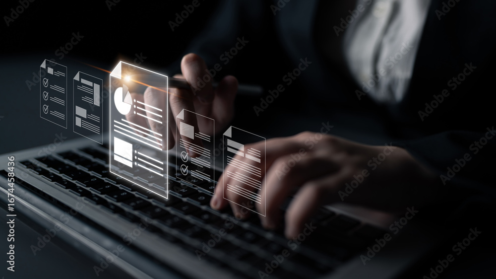 Poster cloud-based document systems improve access, security, and workflow, enabling paperless, productive 