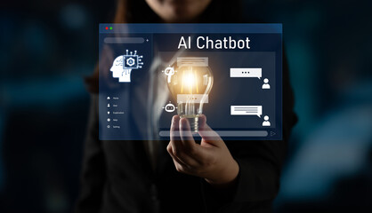 AI chatbot interface facilitates communication, chatbot, and AI interaction for automated user support and information exchange Latch