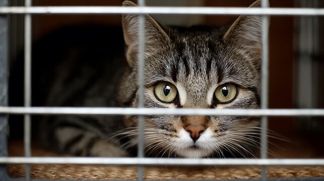 cat in a cage