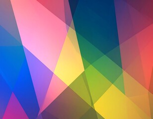 Abstract geometric pattern of overlapping translucent polygons in vibrant colors