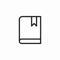 closed bookmark book icon sign vector