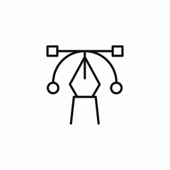 pen tool design icon sign vector