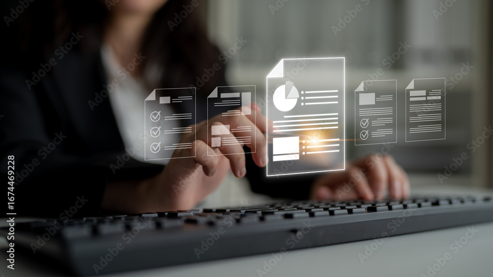 Poster cloud-based document systems improve access, security, and workflow, enabling paperless, productive 