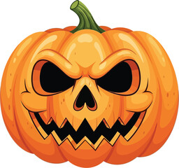 Spooky jacko'lantern with a menacing grin perfect for halloween decorations
